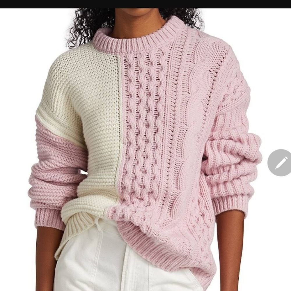 Stine Goya Blanci Patchwork Multi Knit Sweater NWT